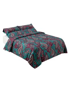 Mangino Vibrant Bohemian Chic Paisley Damask Medallion Duvet Cover Set