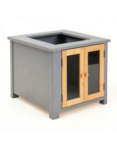Heath Branch Empty Furniture-Style Litter Enclosure - Gray (synthetic illustration; no displayed measurements)
