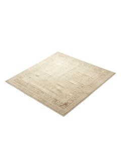 Rugsotic Carpets Hand-Knotted Silk Beige Area Rug (synthetic illustration; no displayed measurements)