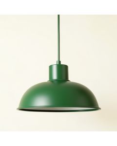 Fern Crest Pendant Light Suspended From One Plain Cable - Green (synthetic illustration; no displayed measurements)