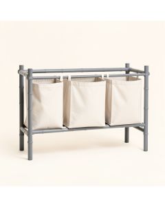 Willow Bluff Laundry Sorting Station With Plain Removable Bags - Gray (synthetic illustration; no displayed measurements)