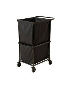 3 Bag Heavy Duty Divided Laundry Hamper Sorter Cart With Wheels And Hanging Bar (synthetic illustration; no displayed measurements)