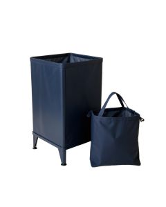 Linden Bend Laundry Sorting Station With Plain Removable Bags - Navy (synthetic illustration; no displayed measurements)
