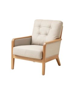 Icard 27 '' Wide Tufted Linen Lounge Chair (synthetic illustration; no displayed measurements)