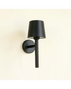 Sage Branch Wall Sconce Mounted On A Plain Wall - Black (synthetic illustration; no displayed measurements)