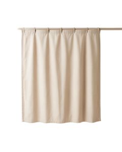 Olive Bridge Shower Curtain Hanging Flat From A Plain Rod - Beige (synthetic illustration; no displayed measurements)