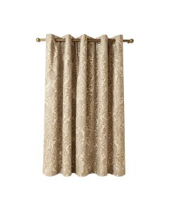 Caulkins Damask Room Darkening Rod Pocket Single Curtain Panel