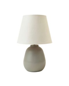 Hazel Bluff Table Lamp With A Plain Fabric Shade - Gray