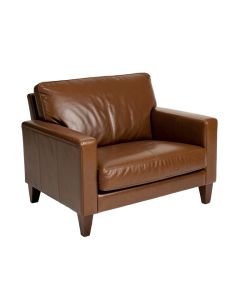 Hogarth 66 '' Faux Leather Tuxedo Arm Loveseat