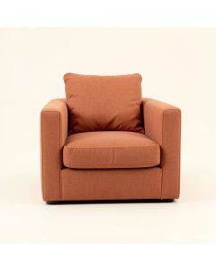 Hill Dale Upholstered Armchair - Terracotta (synthetic illustration; no displayed measurements)