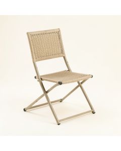 River Bridge Folding Outdoor Chair - Beige (synthetic illustration; no displayed measurements)