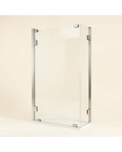 Unidoor 24 '' W X 72 '' H Hinged Frameless Shower Door With Clearmax™ Technology (synthetic illustration; no displayed measurements)