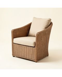 Molly Outdoor Standing Basket Patio Chair With Cushions (synthetic illustration; no displayed measurements)