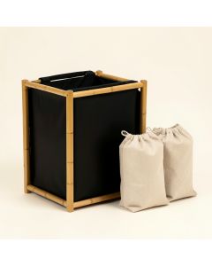 Laurel Arc Laundry Sorting Station With Plain Removable Bags (synthetic illustration; no displayed measurements)