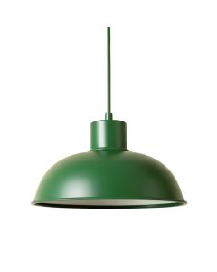 Fern Crest Pendant Light Suspended From One Plain Cable - Green (synthetic illustration; no displayed measurements)