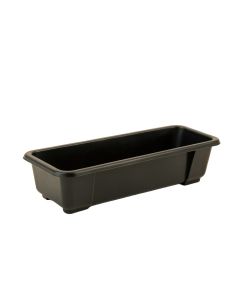 Laurel Canyon Empty Railing Planter With Integral Brackets - Black (synthetic illustration; no displayed measurements)