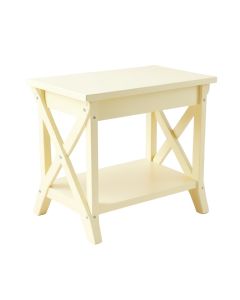 Oak Arc Side Table - Cream (synthetic illustration; no displayed measurements)