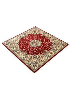 Sotion Oriental Machine Made Power Loom Wool/Polyester Red/Beige/Blue Area Rug