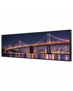 Panoramic Bridge Lit Up At Night Bay Bridge
