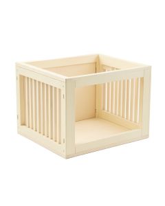 Alder Field Empty Furniture-Style Pet Crate - Cream (synthetic illustration; no displayed measurements)