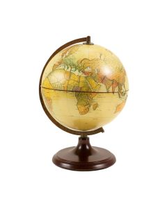 Vintage Mid-Century Modern World Globe (synthetic illustration; no displayed measurements)
