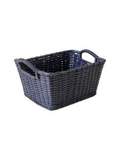 Cedar Branch Empty Storage Basket - Navy