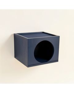 Clay Canyon Wall-Mounted Cat Perch - Navy (synthetic illustration; no displayed measurements)
