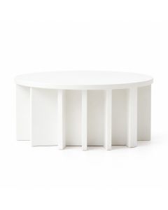 Reed Crest Shoe Storage Bench - White