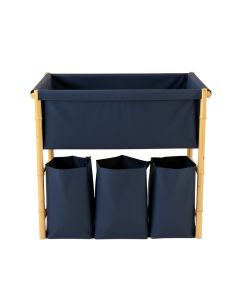 Aspen Crossing Laundry Sorting Station With Plain Removable Bags - Navy