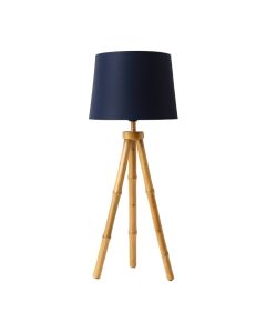 Cedar Bend Floor Lamp With A Plain Fabric Shade - Navy (synthetic illustration; no displayed measurements)