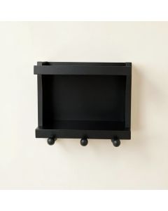 Shore Crest Wall-Mounted Entryway Organizer Shelf - Black (synthetic illustration; no displayed measurements)