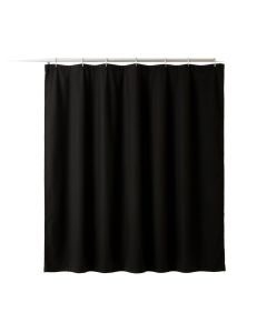 Ash Bend Shower Curtain Hanging Flat From A Plain Rod - Black (synthetic illustration; no displayed measurements)