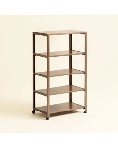 4-Tier Foldable Bookshelf (synthetic illustration; no displayed measurements)