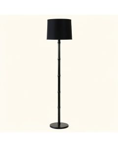 Willow Canyon Floor Lamp With A Plain Fabric Shade - Black (synthetic illustration; no displayed measurements)