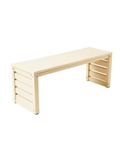 Stone Crossing Narrow Outdoor Storage Bench - Ivory (synthetic illustration; no displayed measurements)