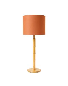 Maple Bluff Floor Lamp With A Plain Fabric Shade - Terracotta (synthetic illustration; no displayed measurements)