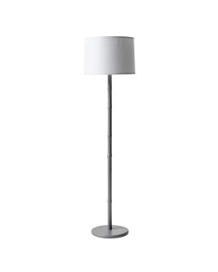Clay Canyon Floor Lamp With A Plain Fabric Shade - Gray