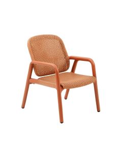 Reed Branch Outdoor Lounge Chair - Terracotta (synthetic illustration; no displayed measurements)