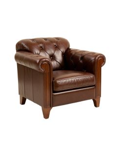 Delmas 45 '' Wide Tufted Top Grain Leather Armchair