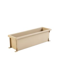 Meadow Bluff Empty Railing Planter With Integral Brackets - Beige