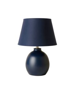 Bay Arc Table Lamp With A Plain Fabric Shade
