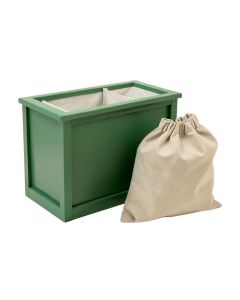 Clay Dale Laundry Sorting Station With Plain Removable Bags - Green