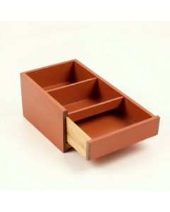 Slate Bend Empty Coffee-Station Organizer - Terracotta (synthetic illustration; no displayed measurements)