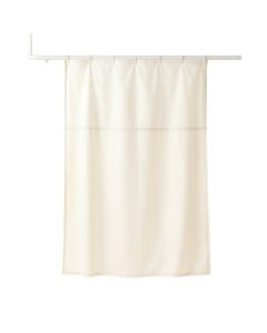 Elm Brook Shower Curtain Hanging Flat From A Plain Rod - Ivory (synthetic illustration; no displayed measurements)