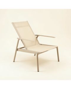 Linden Bridge Outdoor Lounge Chair - Beige (synthetic illustration; no displayed measurements)