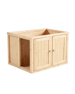 Linden Falls Empty Furniture-Style Litter Enclosure - Beige (synthetic illustration; no displayed measurements)