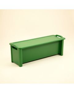 Laurel Bridge Narrow Outdoor Storage Bench - Green (synthetic illustration; no displayed measurements)