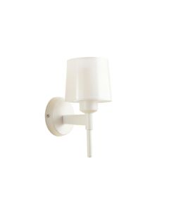 Shore Dale Wall Sconce Mounted On A Plain Wall - White