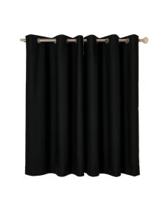 Aubigny Solid Color Blackout Thermal Grommet Single Curtain Panel