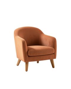 Flint Bend Upholstered Armchair - Terracotta